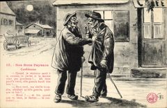 CPA Nos Bons Paysans Confidences