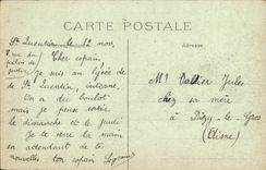 VINTAGE POSTCARD St Quentin Train station Children