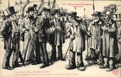 CPA Non Bons Paysans Vous Pensez a Nous Distraction Folklore