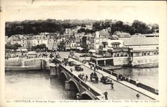 POSTAL Trouville de la VENDIMIA la reina de las playas el puente en los tambores