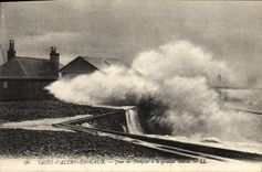 VINTAGE POSTCARD Holy Valery In Caux Day of Storm to the spring tide