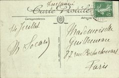 POSTAL Valerio santo de la VENDIMIA en el día de Caux de tormenta a la marea de resorte