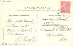 Pote normando Normandía de Ruán de la POSTAL de la VENDIMIA