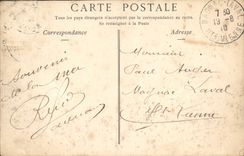 VINTAGE POSTCARD Treport the Walk of the Beach