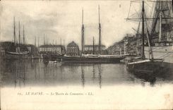 POSTAL Le Havre de la VENDIMIA el lavabo los barcos comerciales