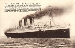 CPA Le Havre Le Paquebot Paris Bateau 