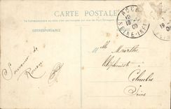 VINTAGE POSTCARD a thought Of Rouen Flower