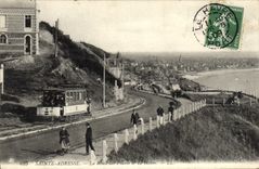 CPA Saint Adresse La Route des phares et Le Havre Tramway 