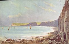 POSTAL Fecamp de la VENDIMIA vista de Yport