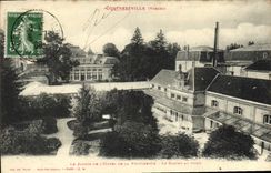 VINTAGE POSTCARD Contrexeville the garden of the town hall of Providence the casino at the bottom