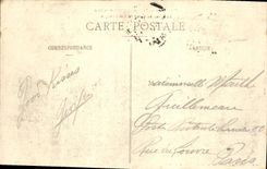 VINTAGE POSTCARD the Alarm clock with the Wood Camp I' Eveque Militaria