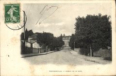 VINTAGE POSTCARD Contrexeville Avenue Of the Station