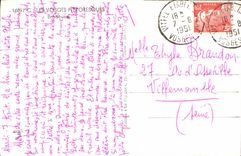 MODERN CARD the Vosges Pinoresques Embroidering-machine Folklore