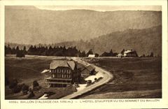 CPA Ballon D'Alsace L'hotel Stauffer vu du sommet du balcon 