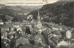 VINTAGE POSTCARD Plombieres les Bains View taken of the Virgin