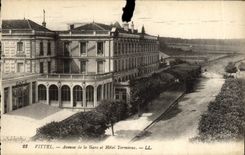 CPA Vittel Avenue de la Gare et Hotel Terminus 