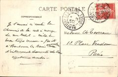 VINTAGE POSTCARD Martigny les Bains the Chimney of Dining room of the large hotel