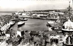 POSTAL MODERNA Dieppe los barcos portuarios