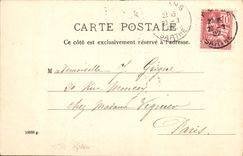 POSTAL Granville de la VENDIMIA ambos barcos de Jettees