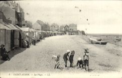 VINTAGE POSTCARD Holy Aubin the Beach Children
