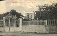 VINTAGE POSTCARD Castle of Mazenc has Mr. Loubet President of the Republic
