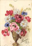 CPM Bonne Fete Fleurs