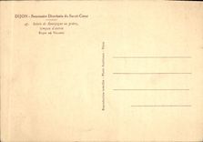 VINTAGE POSTCARD Dijon Sanctuary Diocesan of the Sacring Heart Saints of Burgundy in prayer Tympanum of entry