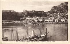 VINTAGE POSTCARD Monaco the Port and Condamine Seen on the palate of prince Bateau