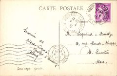 VINTAGE POSTCARD Montfort Amaury Ruins of the Old Keep and turn of staircase of Anne of Brittany