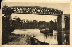 VINTAGE POSTCARD edges of Rancid the bridge of Lessard