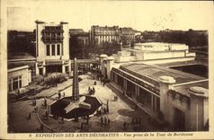 VINTAGE POSTCARD Paris Fair of Decorative Arts Seen from of the Tower of Bordeaux