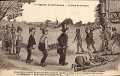 CPA Legendes de Saint Saulge La Dame au Seigneur