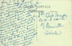 POSTAL Morez de la VENDIMIA el camino de Russet-red en la salida de los niños de Morez