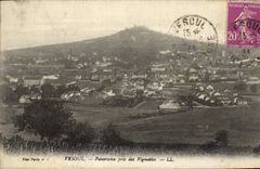 VINTAGE POSTCARD Vesoul Panorama taken of the Vineyards