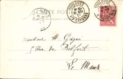 Corte de Toulouse de la POSTAL de la VENDIMIA de la entrada del museo