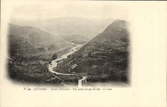 VINTAGE POSTCARD Heavy Valley of Argeles Seen from Of the Peak Of Jer