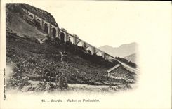 VINTAGE POSTCARD Heavy Viaduct Of the Funicular