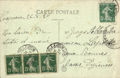 VINTAGE POSTCARD Capvern Les Bains Round Point Of Wood