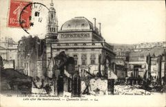 VINTAGE POSTCARD Lille After the Bombardment Street Quennette Militaria