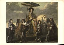 MODERN CARD French Painting Charles Lebrun the Seguier Chancellor With the Procession Of the Entry Of the Marie Queen
