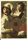 MODERN CARD Dutch Painting Hendrick Terbrugghen the duet Museum of Louvre Paris