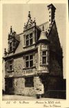 VINTAGE POSTCARD Mans House of the 16th Place of the castle
