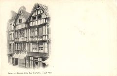 CPA Caen Maisons de la Rue St Pierre