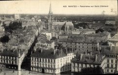 VINTAGE POSTCARD Nantes Panorama on Saint Clement