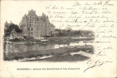 VINTAGE POSTCARD Solesmes abbey of Bendictins and Overall picture