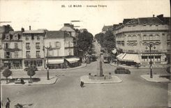 CPA Le Mans Avenue Thiers Hotel Continental
