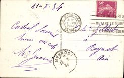 VINTAGE POSTCARD Mans Avenue Thiers Continental Hotel