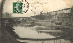 VINTAGE POSTCARD Mans the footbridge of hell