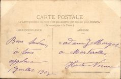 VINTAGE POSTCARD Mans the footbridge of hell