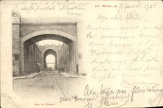 VINTAGE POSTCARD Mans Street of the tunnel